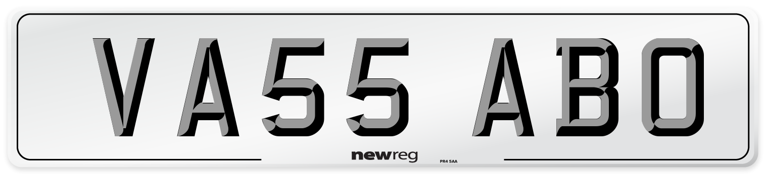 VA55 ABO Number Plate from New Reg